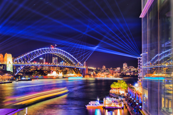 Sydney harbor bridge vivid