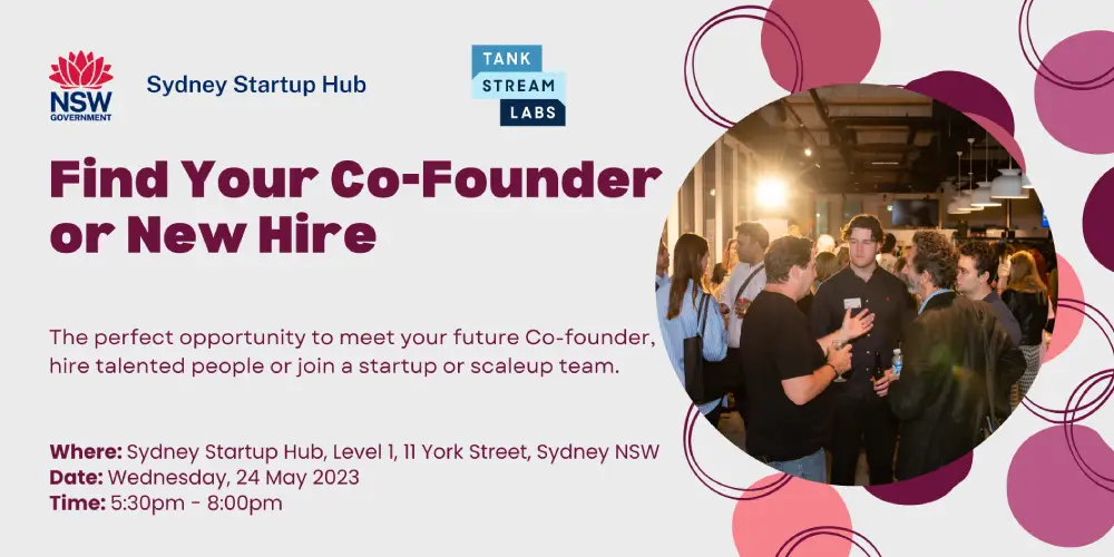 The perfect opportunity to meet your future Co-founder, hire talented people or join a startup or scaleup team.